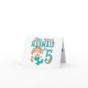 Mermaid 5th Birthday Invitations cards