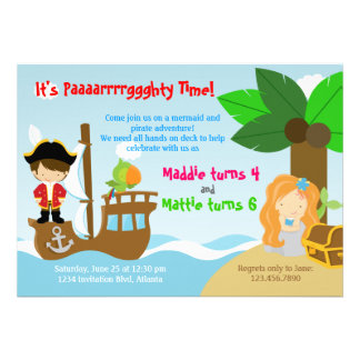 Joint Birthday Party Invitations on Images Of Pirate Invitations 2 000 Invites   Announcements Zazzle Uk