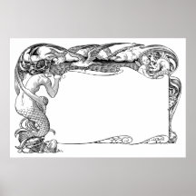 Mermaid and Seagulls Posters