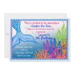 Mermaid Birthday Invitations Ocean Under the Sea