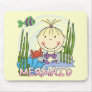 Mermaid Blond Pony Tail Tshirts and Gifts Mouse Pads
