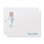 Mermaid Custom Stationery Notecards invitations