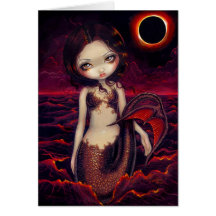 "Mermaid Eclipse" Greeting Card
