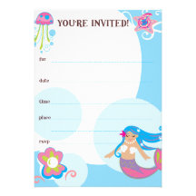 Mermaid Invites
