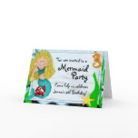 Mermaid Party Invitation cards