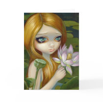 "Mermaid Picking Lotus Blossoms" Greeting Card