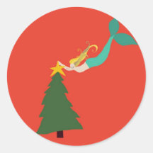 Mermaid Trimming Tree Sticker