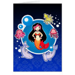Mermaid with Attitude Custom Blank Greeting Card
