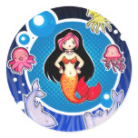 Mermaid with Attitude Custom Stickers