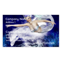 Mermaid with Dolphin Business Cards