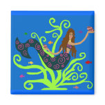 Mermaid with fish magnet