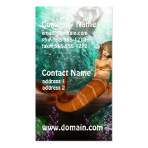 Mermaid with Shipwreck Business Card Template