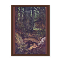 Mermaids Deer Mortifying By Schwind Moritz Von Postcard