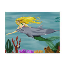 Mermaid's friend Postcard