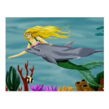 Mermaid's friend Postcard
