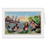 Mermaids in a Cove, Greeting Card