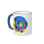 Mermaids in Ocean with Dolphins Mug