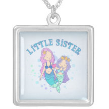 Mermaids Little Sister Personalized Necklace