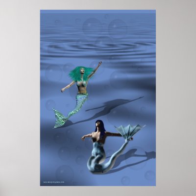 Mermaids Poster by DesignsbyJennie