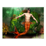 Merman Swimming Postcard