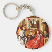 Mérode Altar Middle Panel: Annunciation By Campin Key Chains