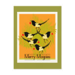 Merry 5 Magpies Holiday postcard