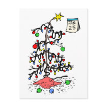Merry Belated Christmas Postcard-See back-Fun