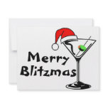 Merry Blitzmas Martini Personalized Invites