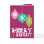 MERRY & BRIGHT ORNAMENTS | FOLDED HOLIDAY CARD