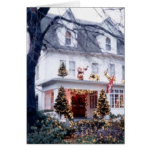 Merry Chrimstas Victorian House Card