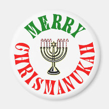 Merry Chrismanukah Refrigerator Magnets