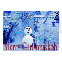Merry Chrismukkah Jewish Christmas Greeting Card