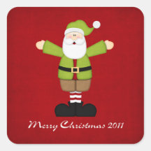 Merry Christmas 2011 Square Sticker