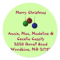 Merry Christmas address sticker