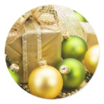 Merry Christmas and Happy New Year Round Sticker