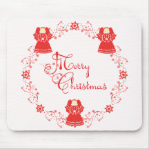Merry Christmas Angels Mousepads