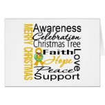 Merry Christmas Appendix Cancer Ribbon Collage Card