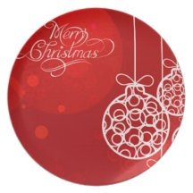 Merry Christmas Balls 4 Plate