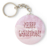 Merry Christmas Bauble and Stars Font keychains