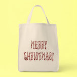 Merry Christmas Bauble and Stars Font bags