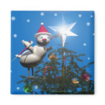 Merry Christmas Bird magnets