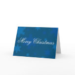 Merry Christmas Blue Snowflakes cards