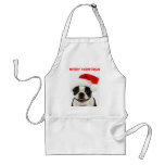 Merry Christmas Boston Santa Apron