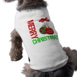 Merry Christmas Bulb Ribbon Ornanment pet clothing