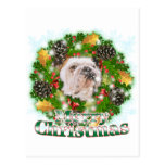 Merry Christmas Bulldog Post Card