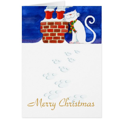 merry christmas cat on a roof greeting cards zazzle merry christmas cat on a roof greeting cards zazzle