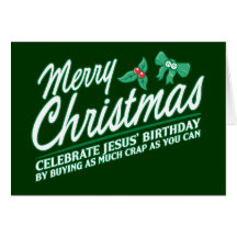 Merry Christmas - Celebrate Jesus' Birthday Greeting Card