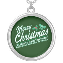 Merry Christmas - Celebrate Jesus' Birthday Necklaces