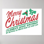 Merry Christmas - Celebrate Jesus' Birthday Poster