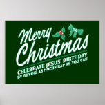 Merry Christmas - Celebrate Jesus' Birthday Print